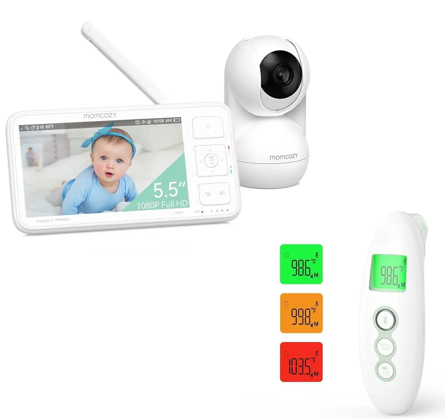 БЕСКОНТАКТНЫЙ ТЕРМОМЕТР MOMCOZY TH001 ДЛЯ ЛБА И УХА