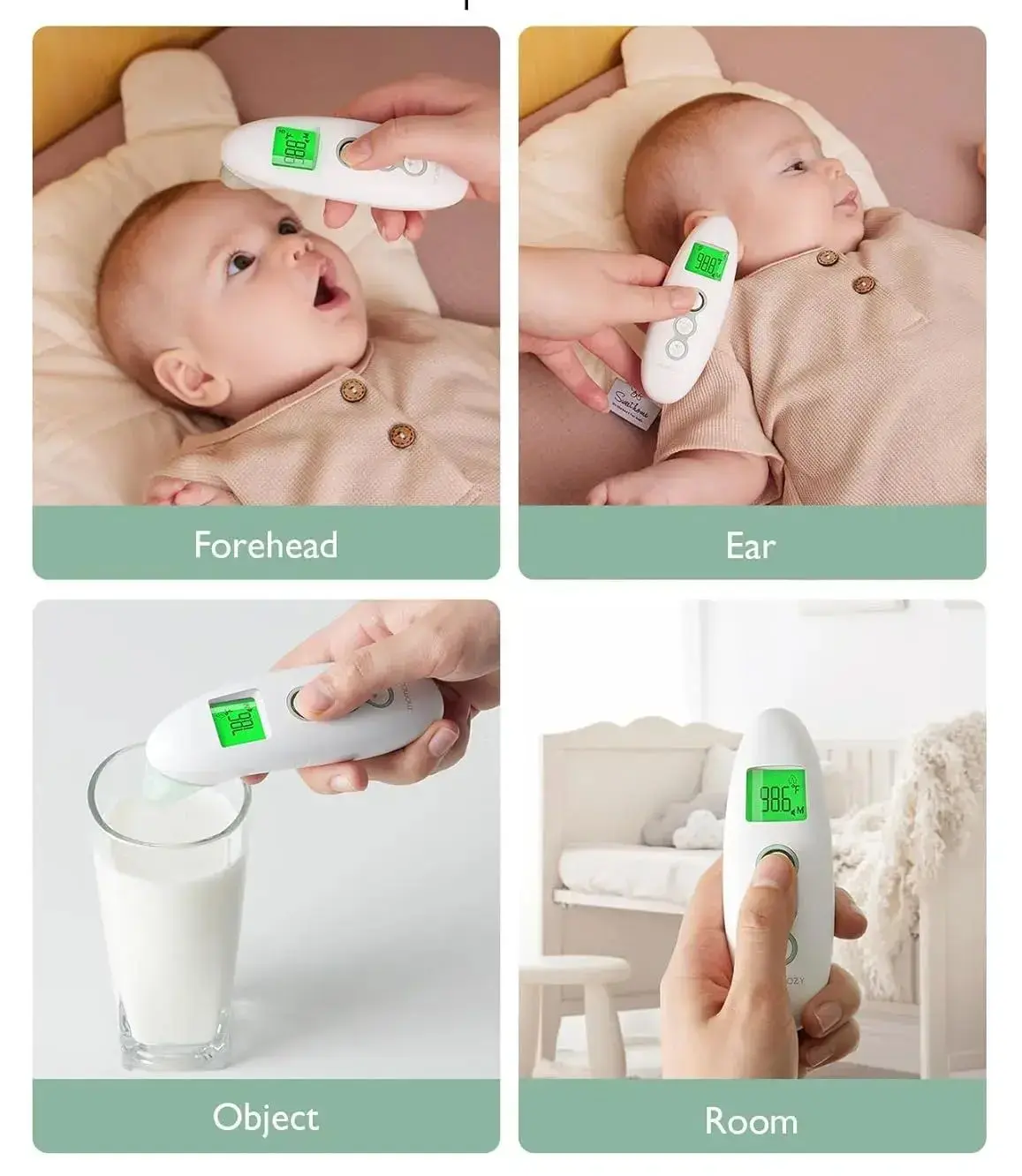 БЕСКОНТАКТНЫЙ ТЕРМОМЕТР MOMCOZY TH001 ДЛЯ ЛБА И УХА