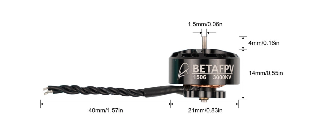 BETAFPV 1506 3000KV MOTOR SIN ESCOBILLAS DF 1 PIEZA