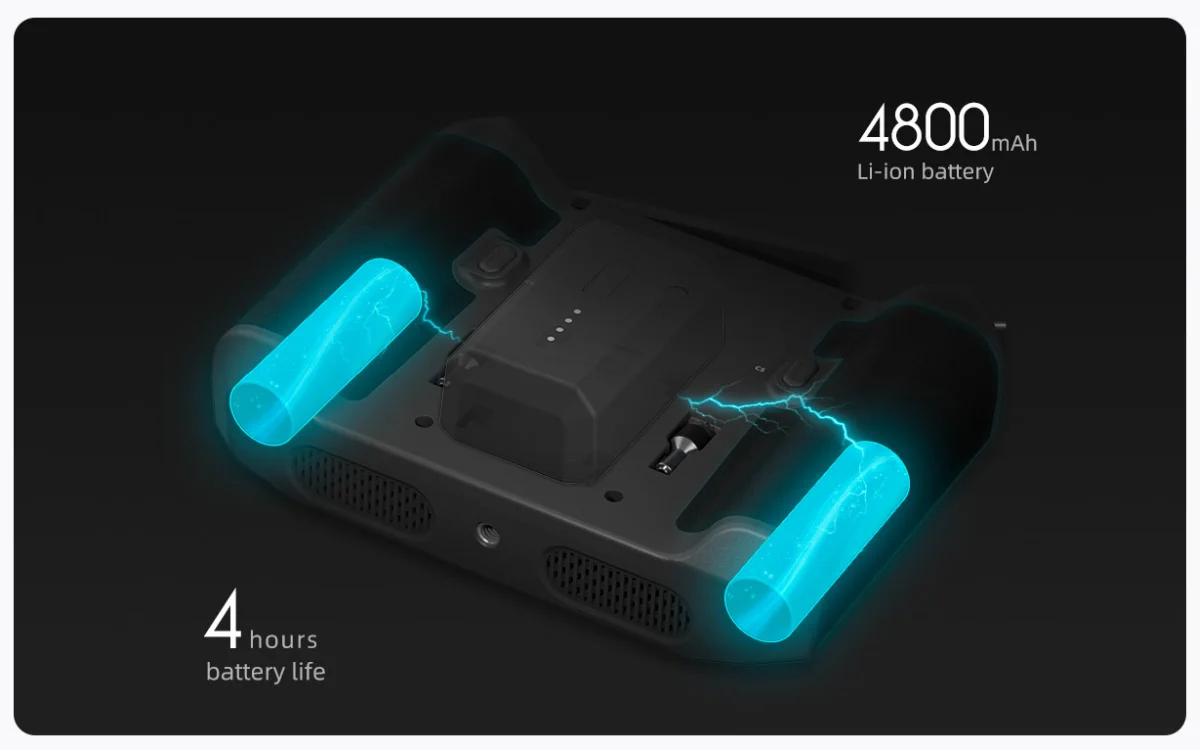 Batería de iones de litio de 4800 mAh en el controlador del dron fimi, proporciona 4 horas de funcionamiento con una sola carga