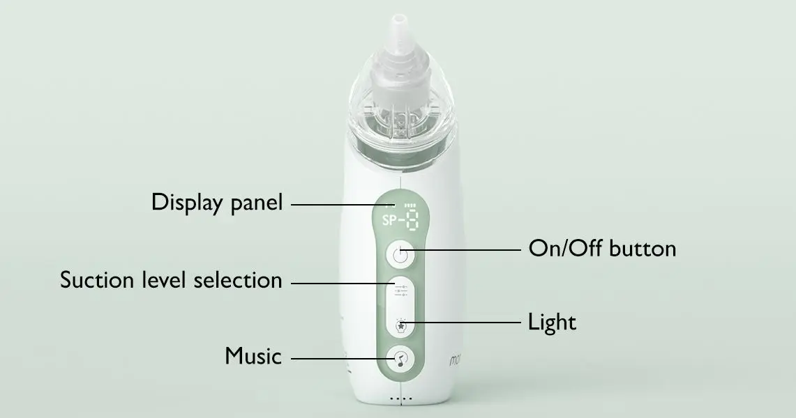 ASPIRADOR NASAL PARA BEBÉS MOMCOZY - BATERÍA DE LARGA DURACIÓN