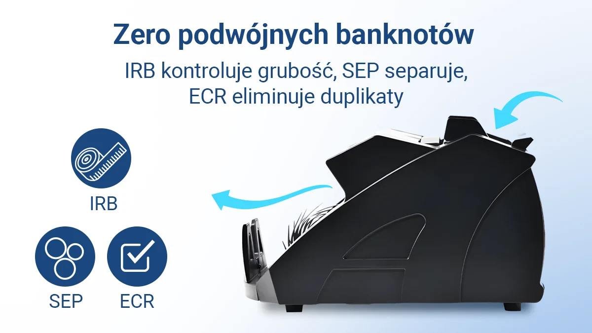 liczarka od frontu z funkcjami kontroli banknotów