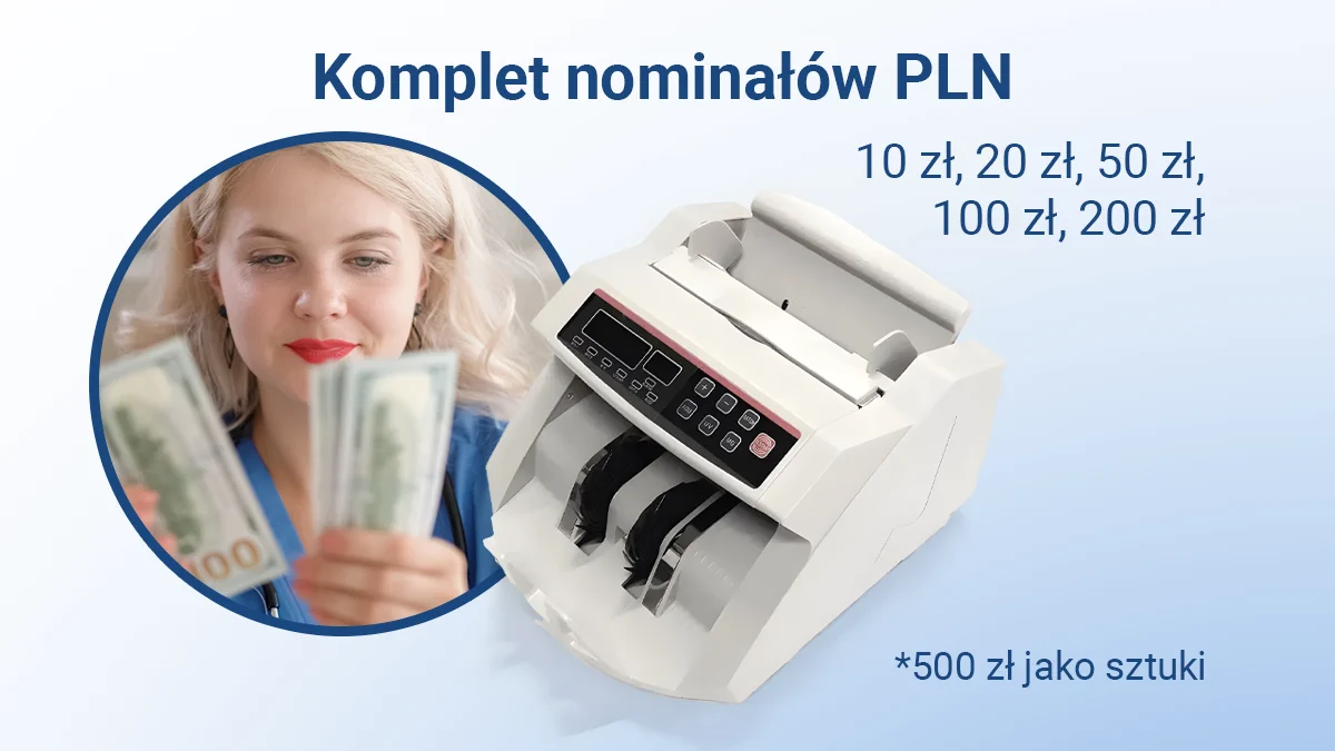 gestión del recuento de todas las denominaciones en la máquina contadora de billetes extralink