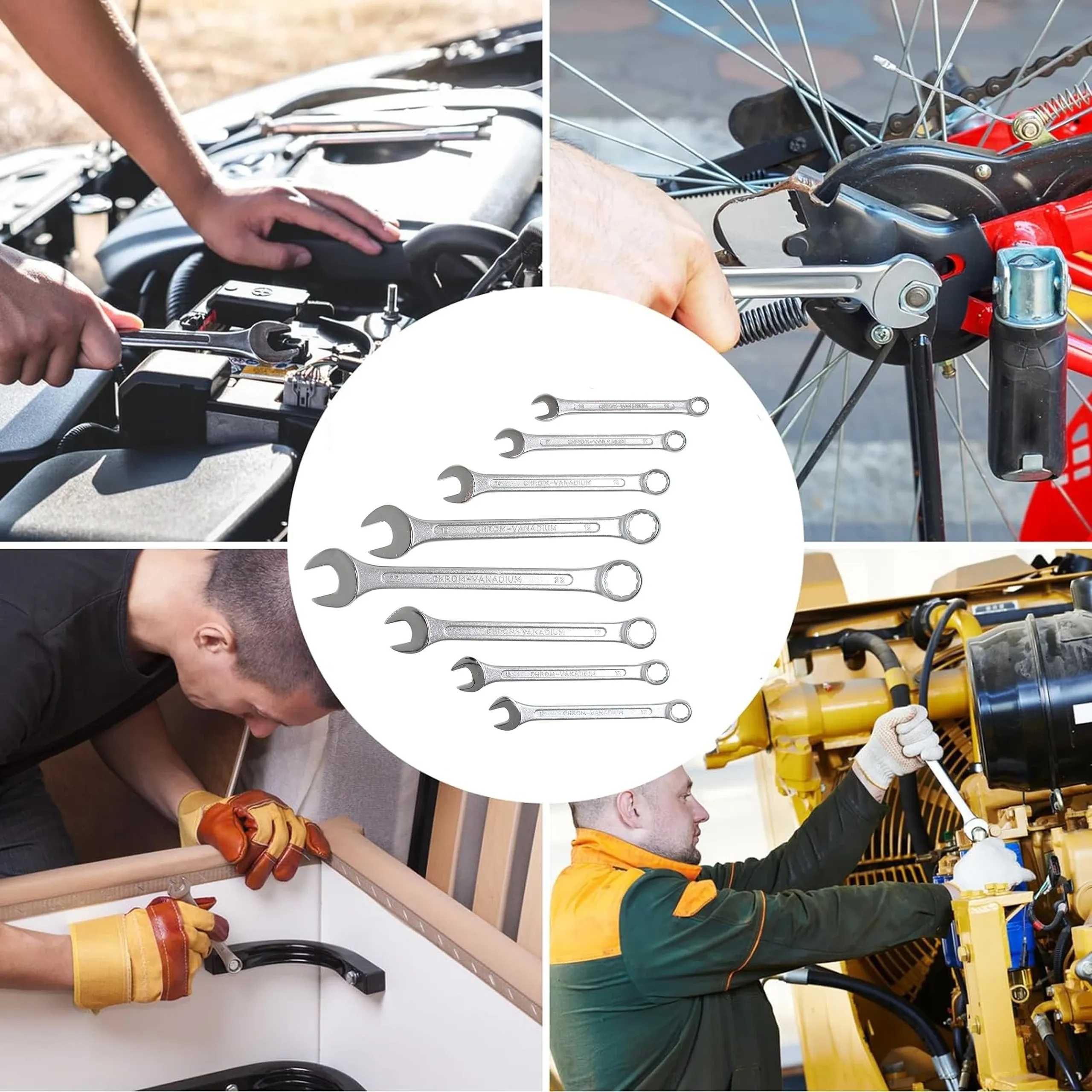 EXTRALINK ZESTAW KLUCZY PŁASKO-OCZKOWYCH 8 EL. KLUCZE PŁASKIE OCZKOWE ETUI 8-22 MM - 1291