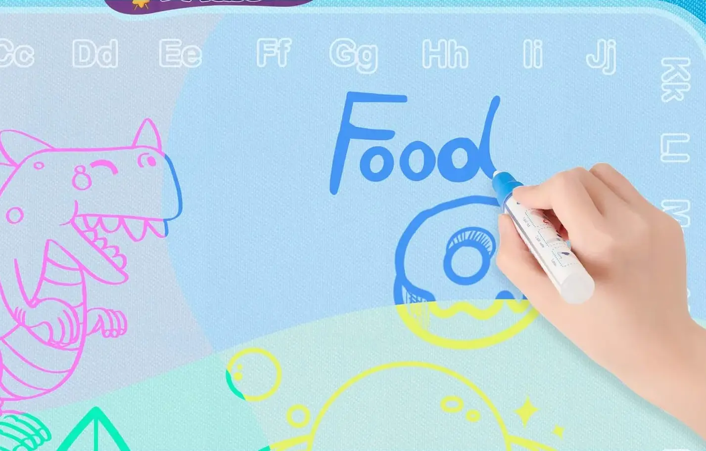 EXTRALINK MATA WODNA DO MALOWANIA RYSOWANIA WODĄ PLANSZA SENSORYCZNA GRA DUŻA 120X73 - 1099