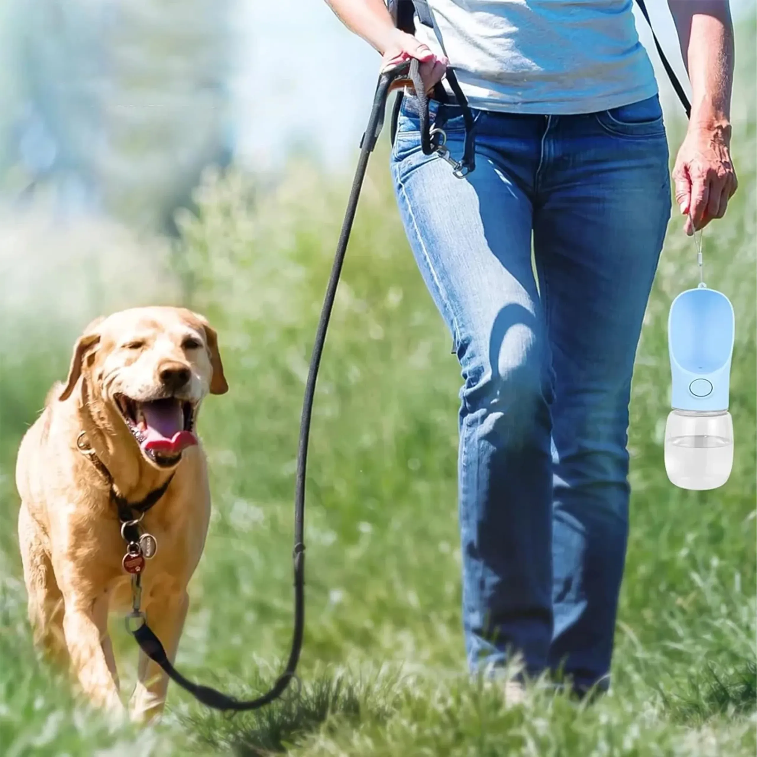 EXTRALINK POIDŁO BUTELKA DLA PSA KOTA PRZENOŚNA MISKA BIDON NA WODĘ NA SPACER 350 ML - 1245