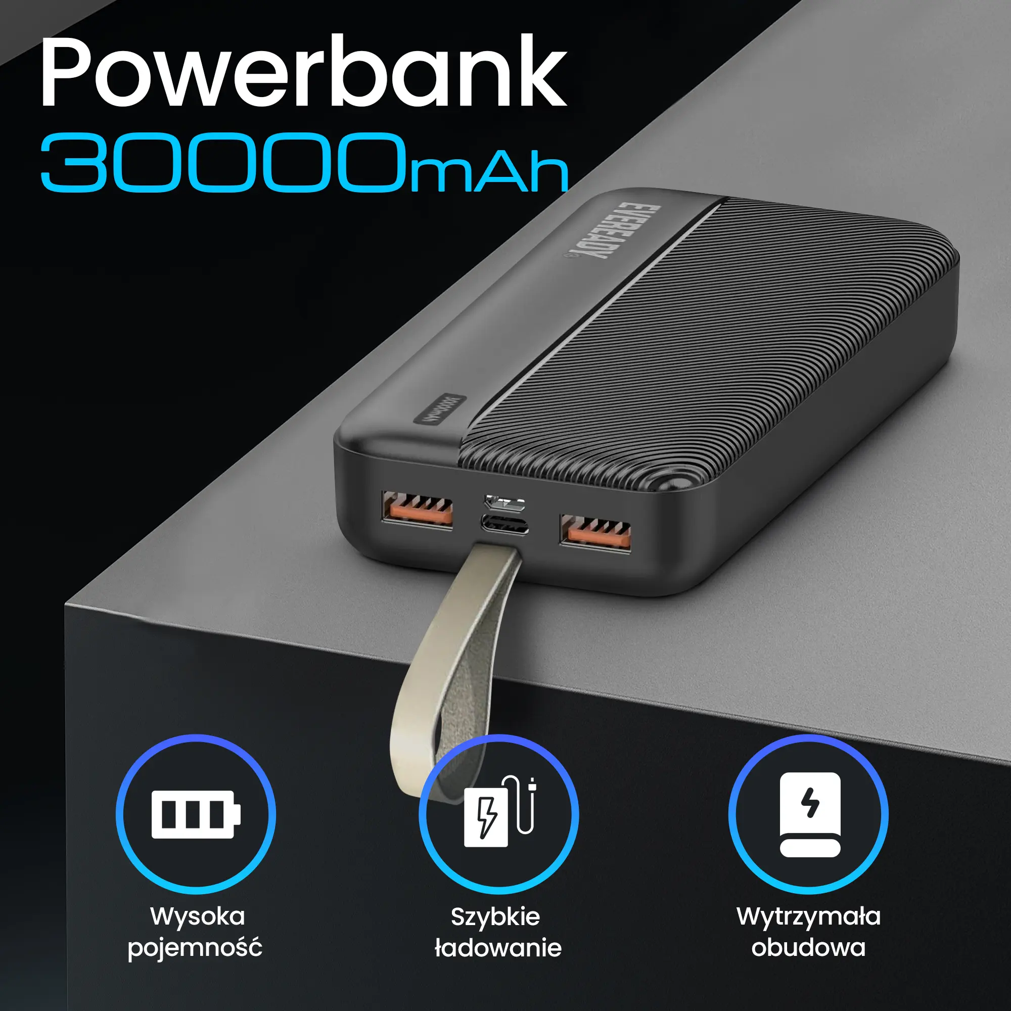 EVEREADY 30AH POWER BANK BLACK