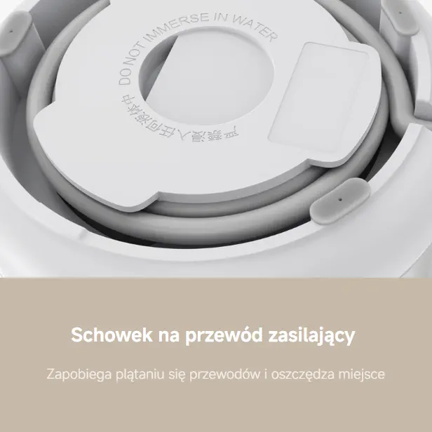 Schowek na przewód zasilający