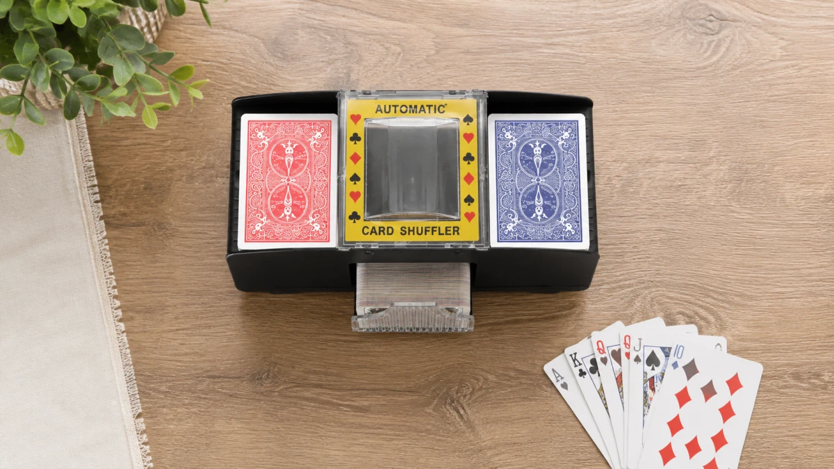 Barajadora autom&aacute;tica Extralink con dos barajas de cartas