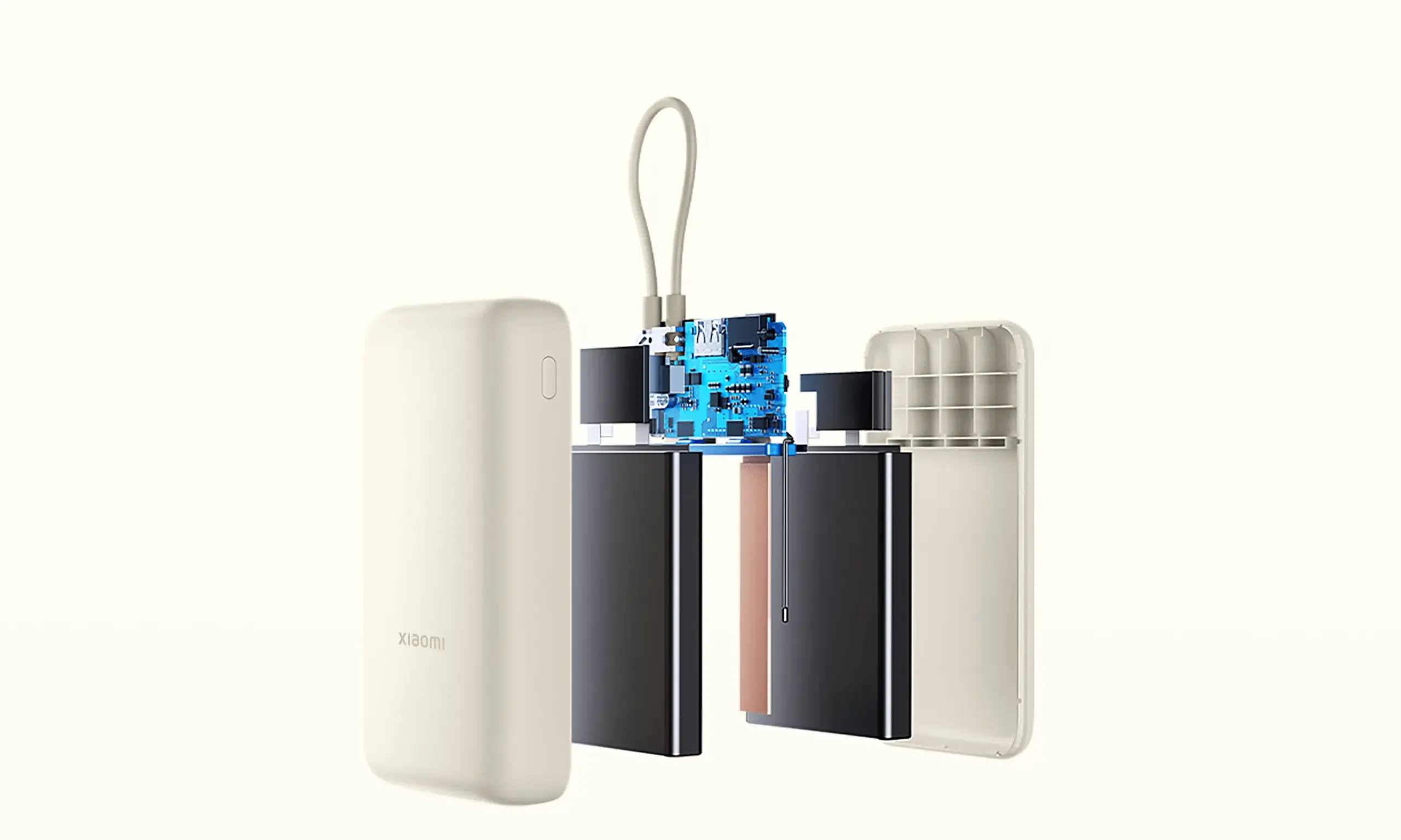 XIAOMI 33W POWER BANKA 20000MAH (INTEGROVAN&Yacute; KABEL) MODR&Aacute; GL, 58248