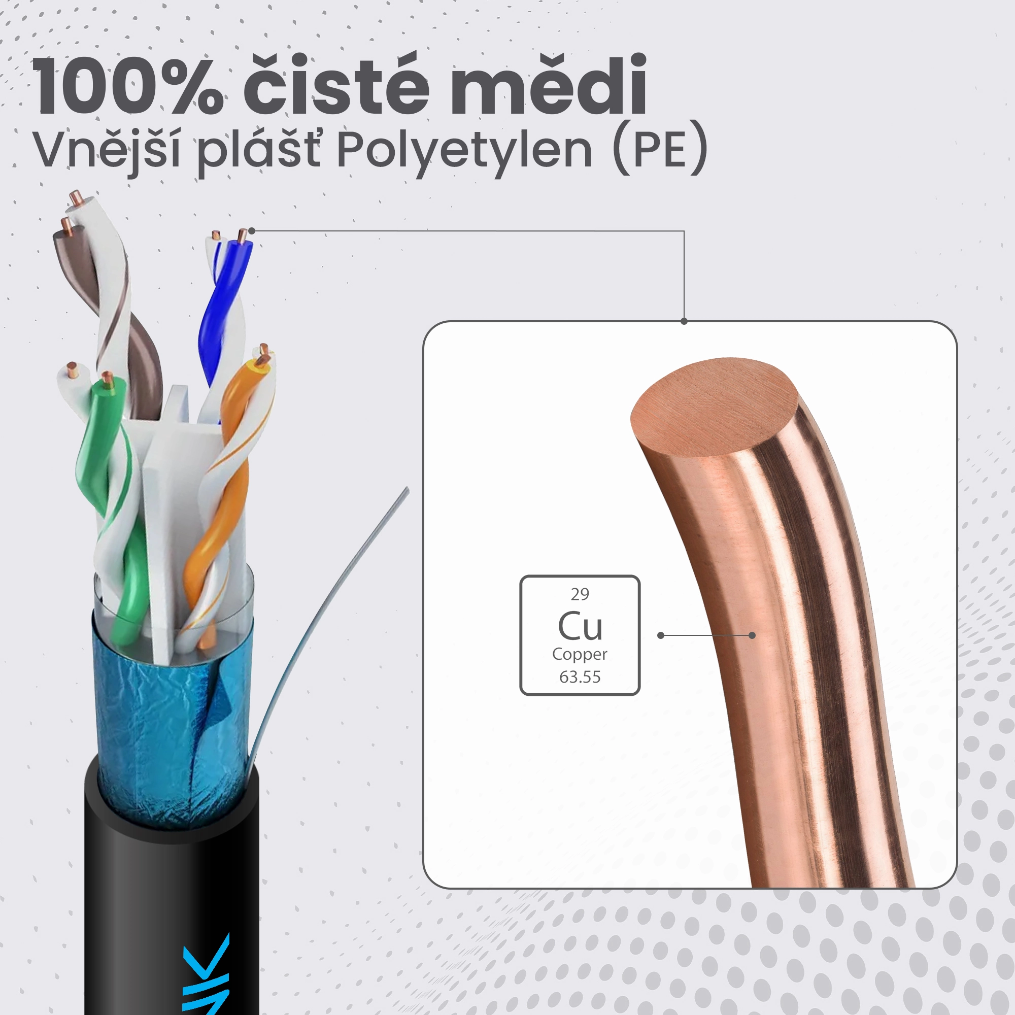 EXTRALINK CAT6 FTP (F/UTP) V2 VENKOVN&Iacute; TRUCEN&Yacute; P&Aacute;R 25M