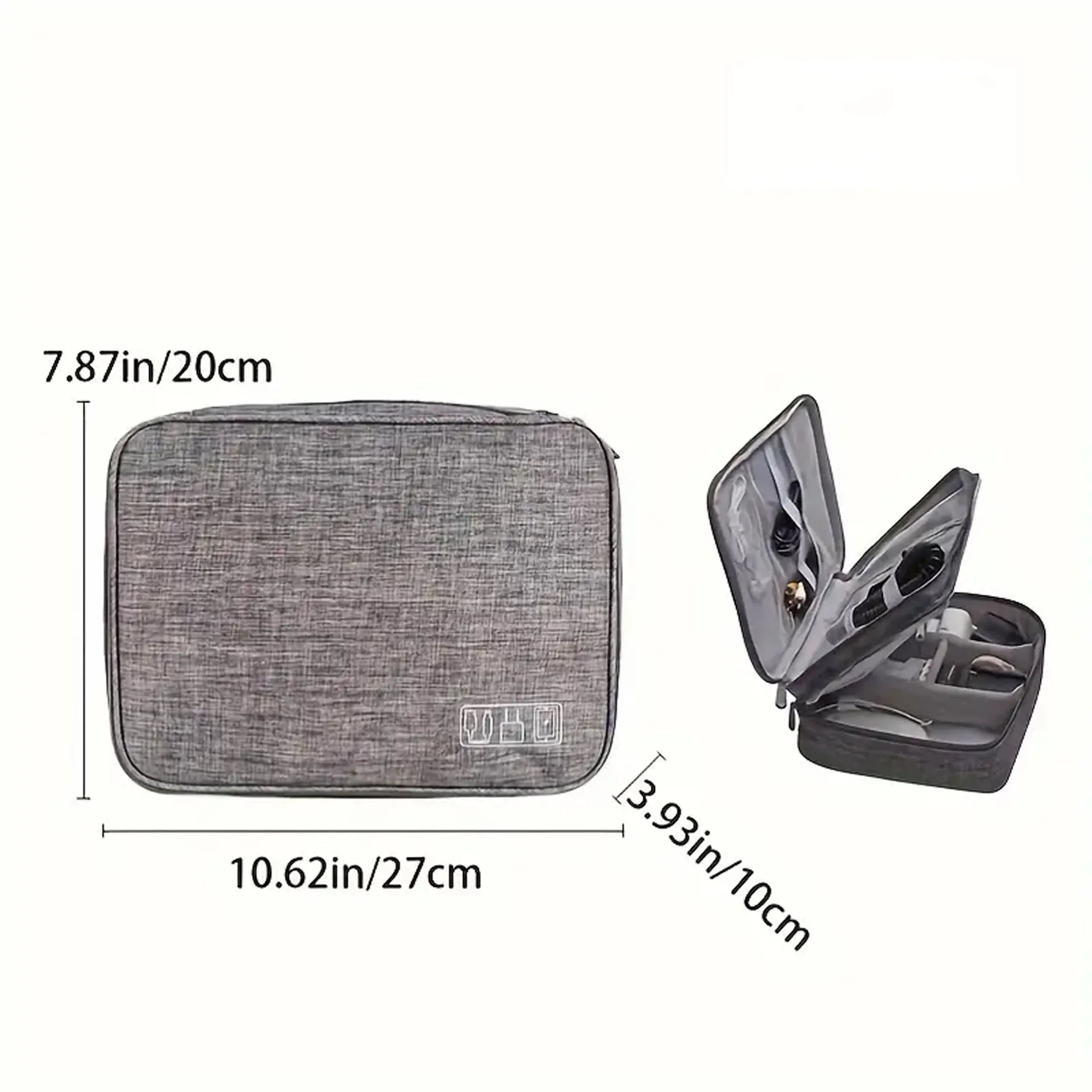 EXTRALINK ORGANIZER PODR&Oacute;ŻNY ETUI TORBA NA KABLE ŁADOWARKI USB AKCESORIA Z UCHWYTEM XL - 1081
