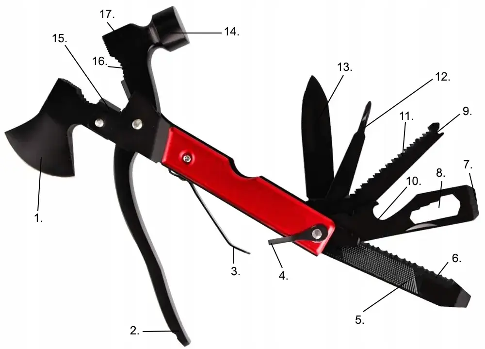 EXTRALINK MULTITOOL MARTELO MACHADO ALICATE 17EM1 - 1134
