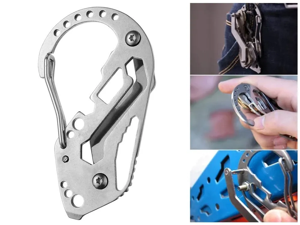EXTRALINK MOSQUETÓN MULTIFUNCIONAL MULTITOOL SURVIVAL - 01554
