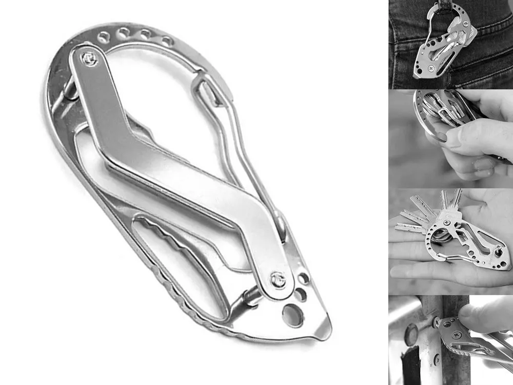 EXTRALINK MOSQUETÓN MULTIFUNCIONAL MULTITOOL SURVIVAL - 01554