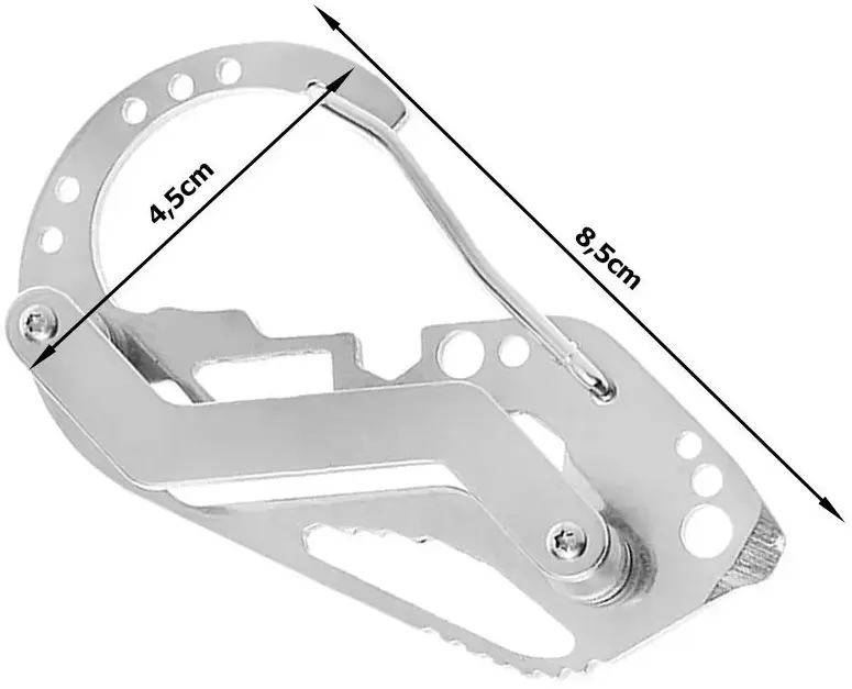 EXTRALINK MOSQUETÓN MULTIFUNCIONAL MULTITOOL SURVIVAL - 01554