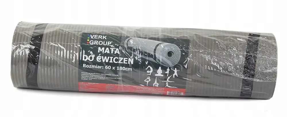 EXTRALINK MATA DO ĆWICZEŃ FITNESS JOGA AEROBIK SZARA 180X60 - 14186