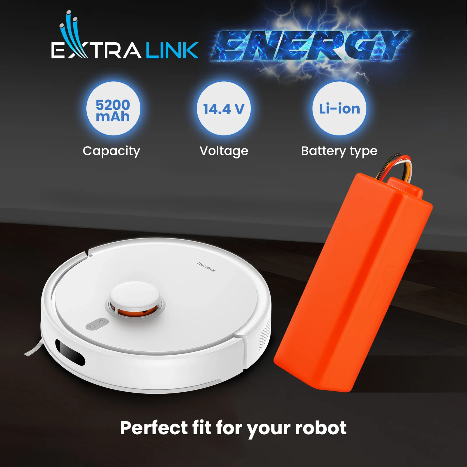 Оранжевый робот-пылесос mi robot roborock аккумулятор рядом с белым роботом-уборщиком