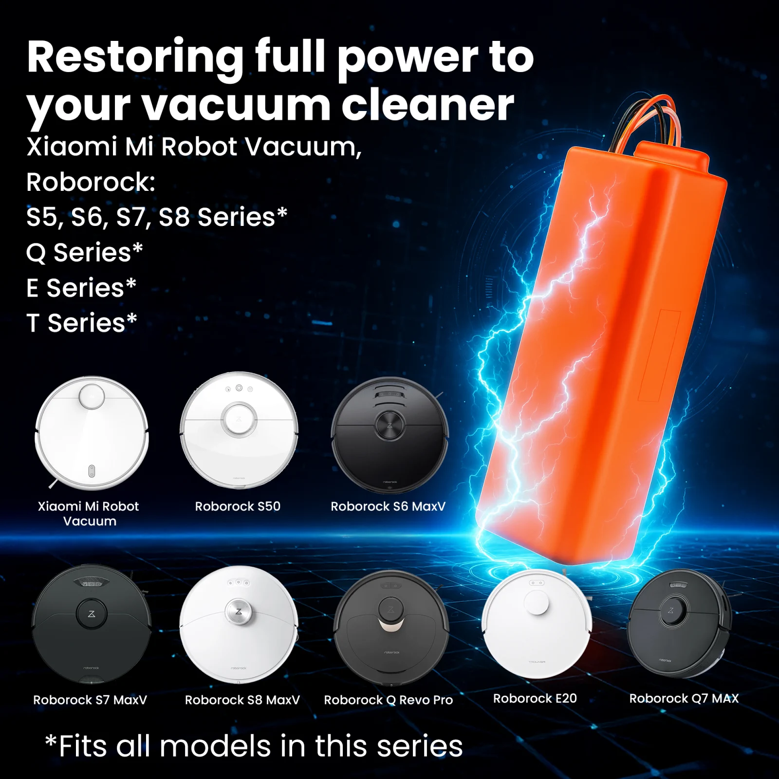 Сменный аккумулятор для mi robot roborock и совместимых роботов-уборщиков