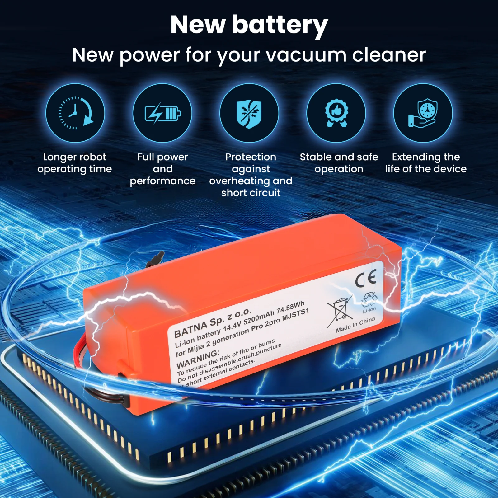 visualización de la pila mop pro hoover en el procesador