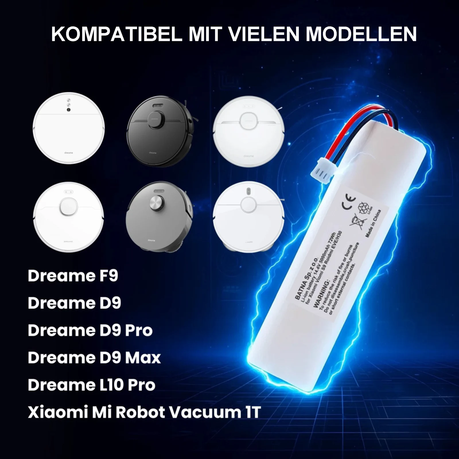 Extralink-Akku und kompatible Reinigungsroboter