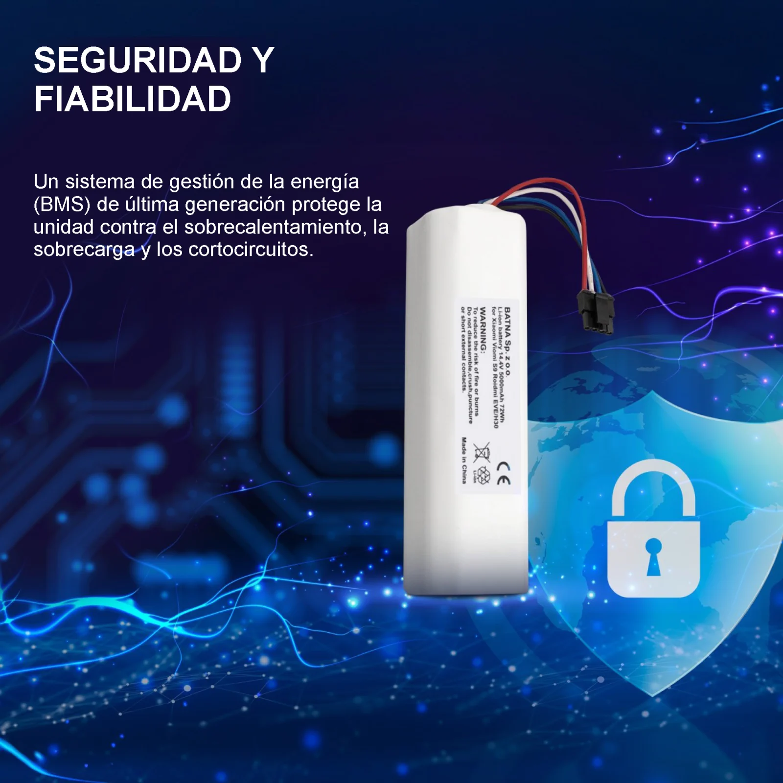 bater&iacute;a segura para robots aspiradores