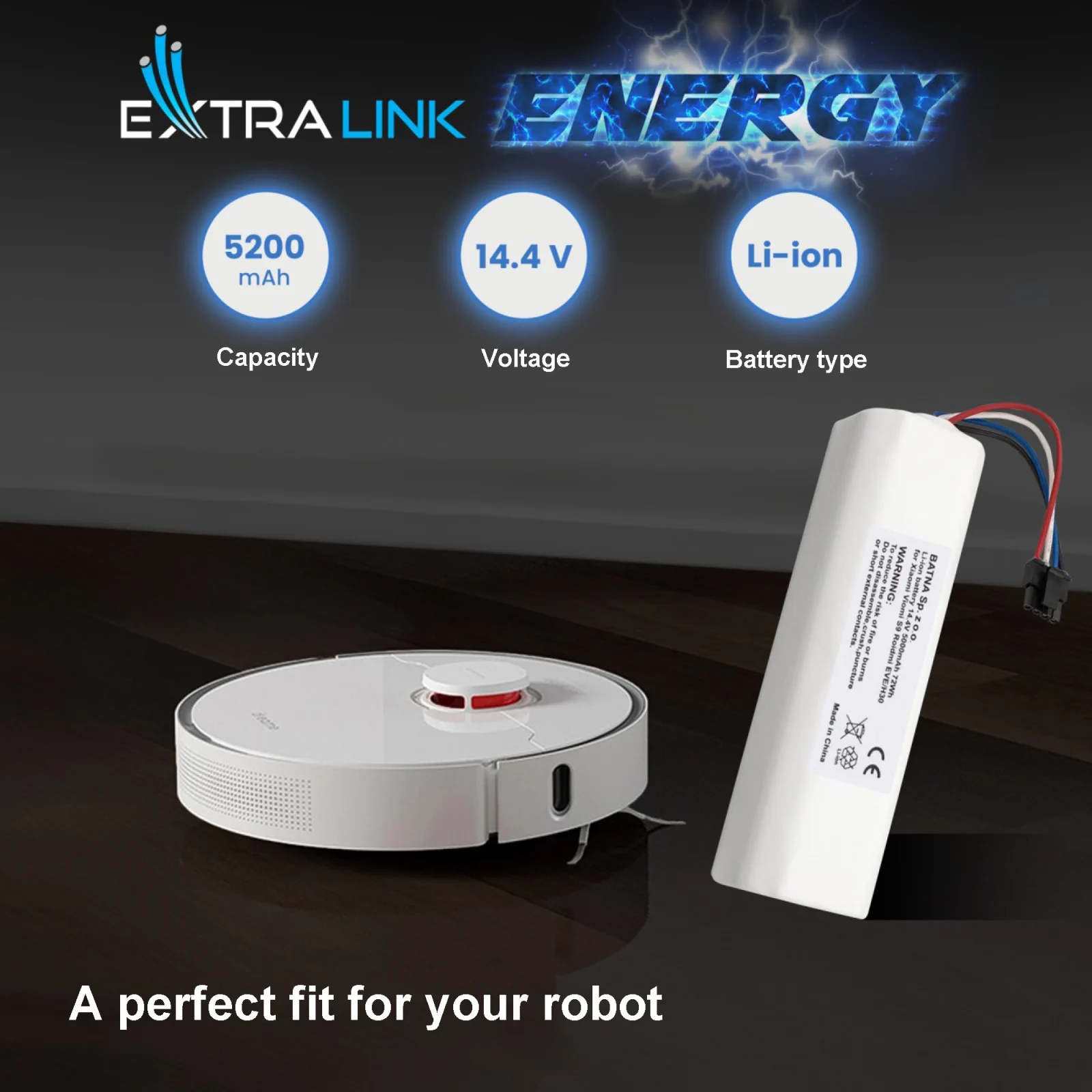ekstralink batarya ve xiaomi temizlik robotu