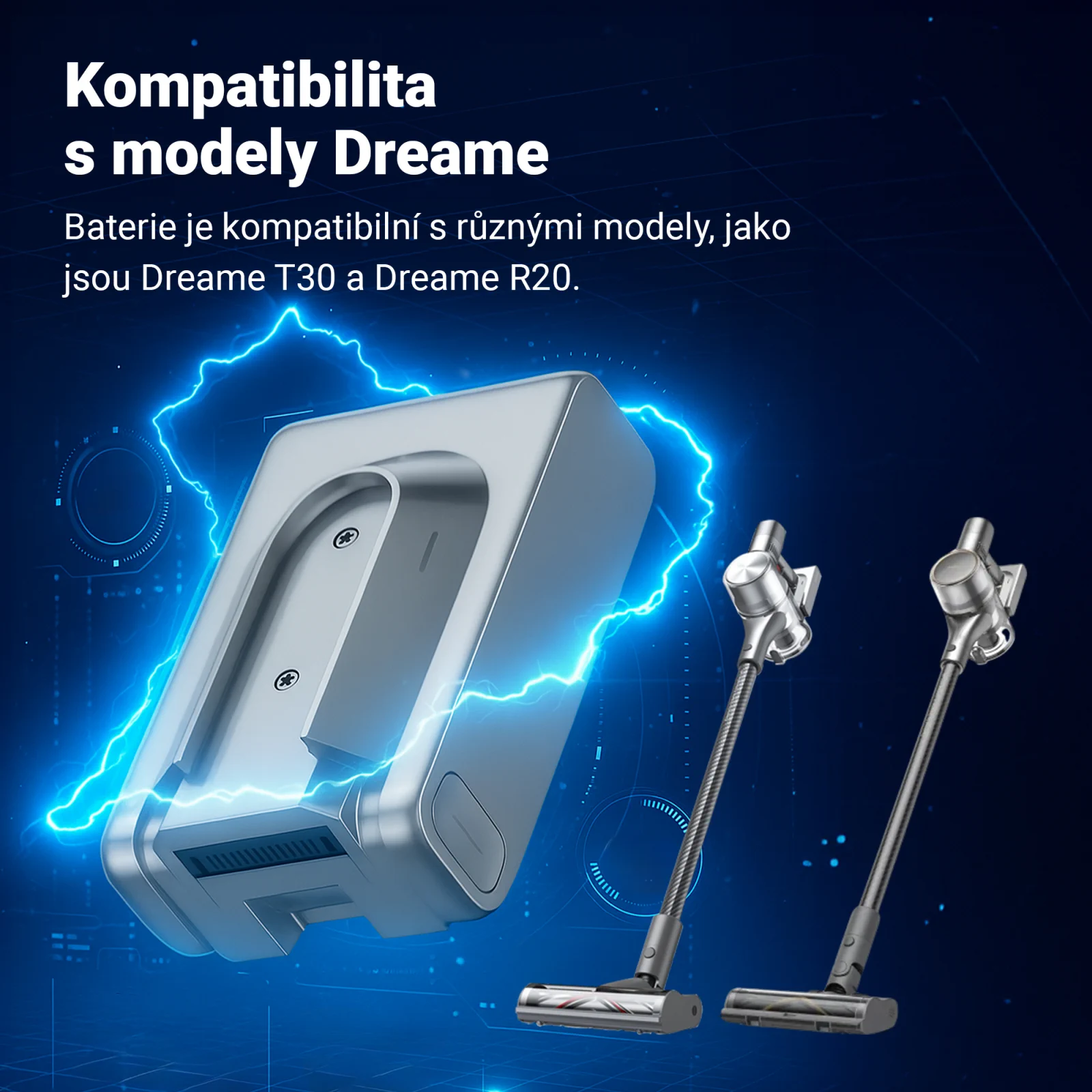 náhradní baterie pro ruční vysavače dreame a kompatibilní modely