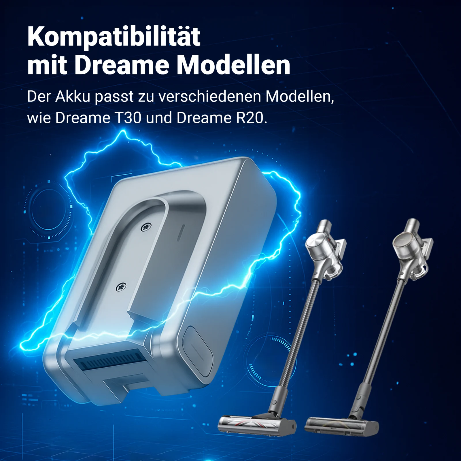 ersatzakku für dreame handstaubsauger und kompatible modelle