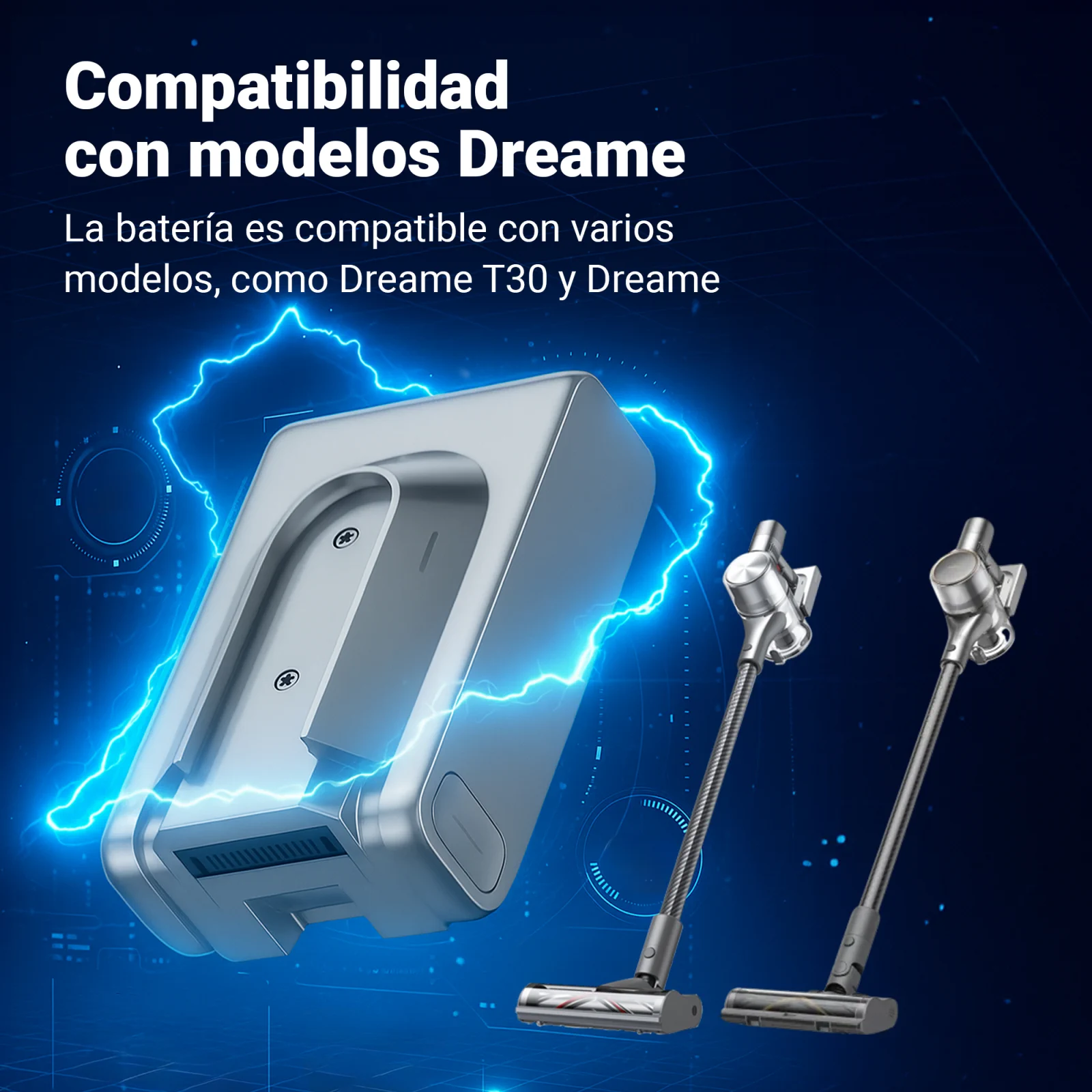 batería de repuesto para aspiradoras de mano dreame y modelos compatibles