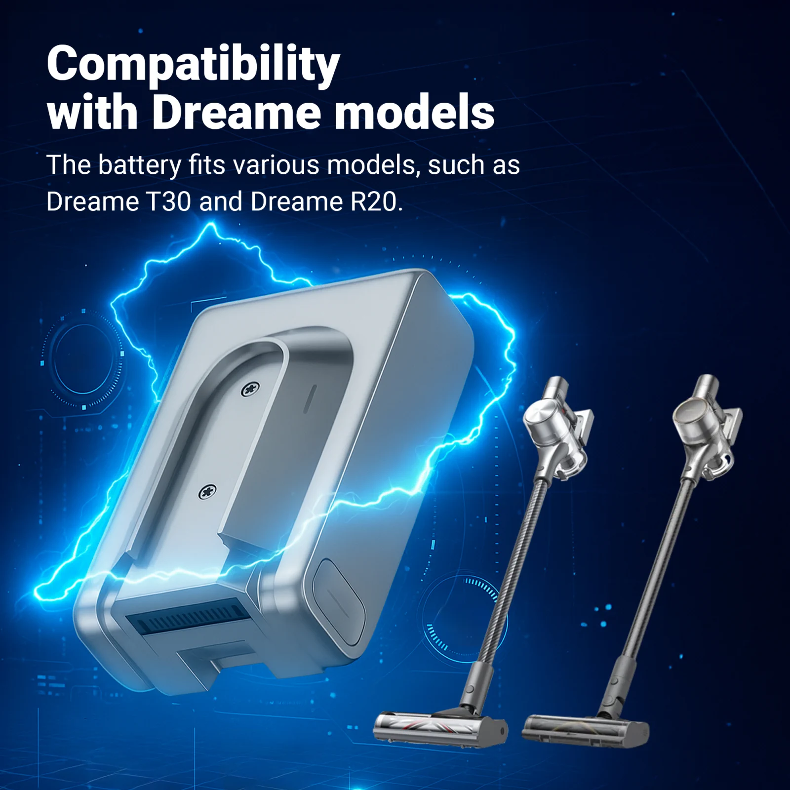 Сменный аккумулятор для ручных пылесосов dreame и совместимых моделей