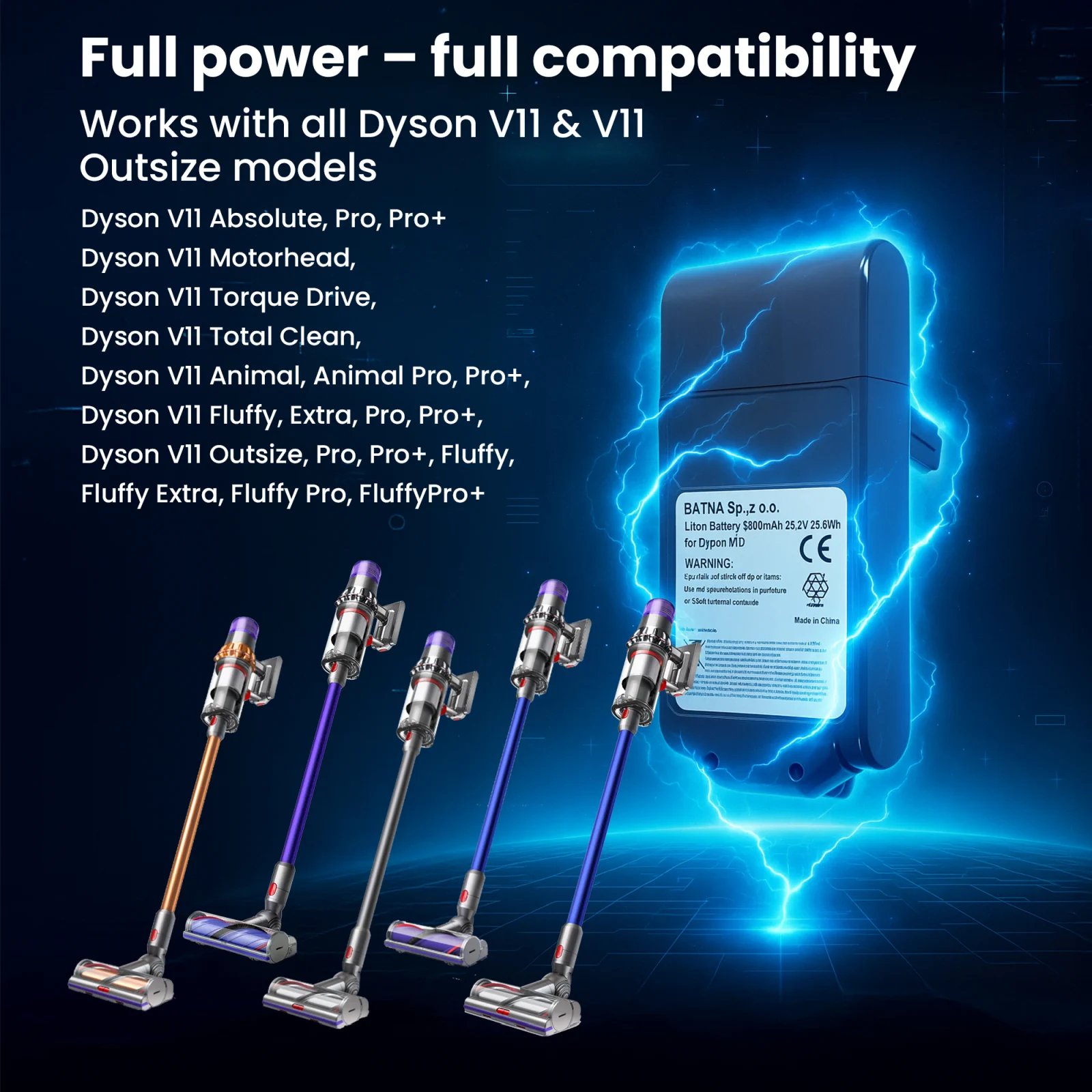 dyson el süpürgeleri ve uyumlu modeller için yedek pil