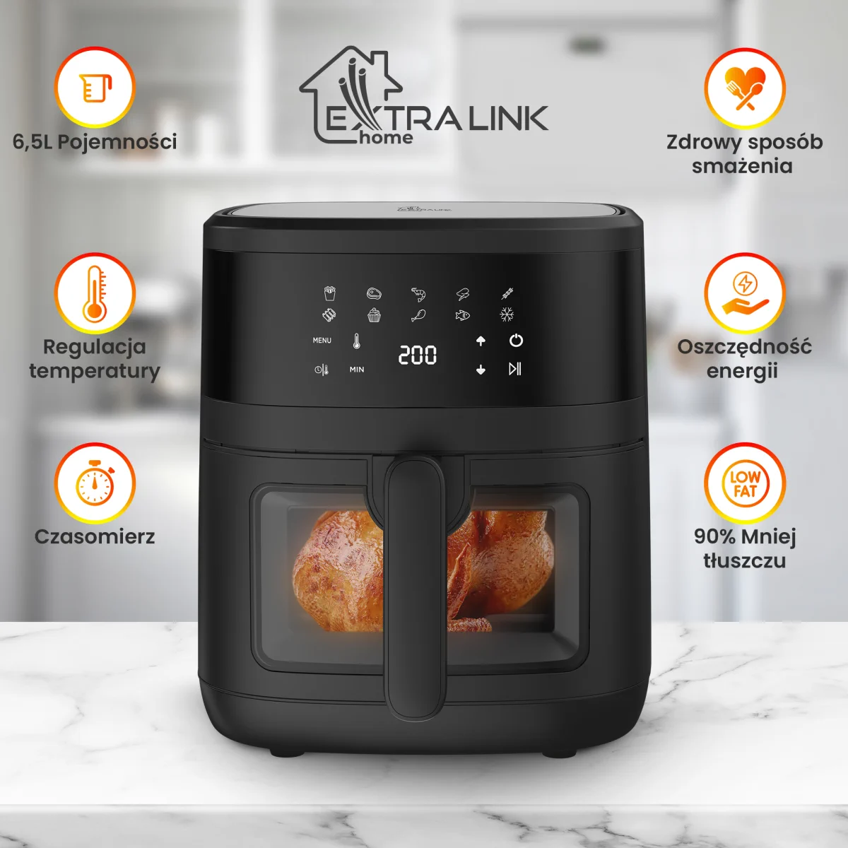 EXTRALINK HOME AIR FRYER 6.5L EU SJ-650B
