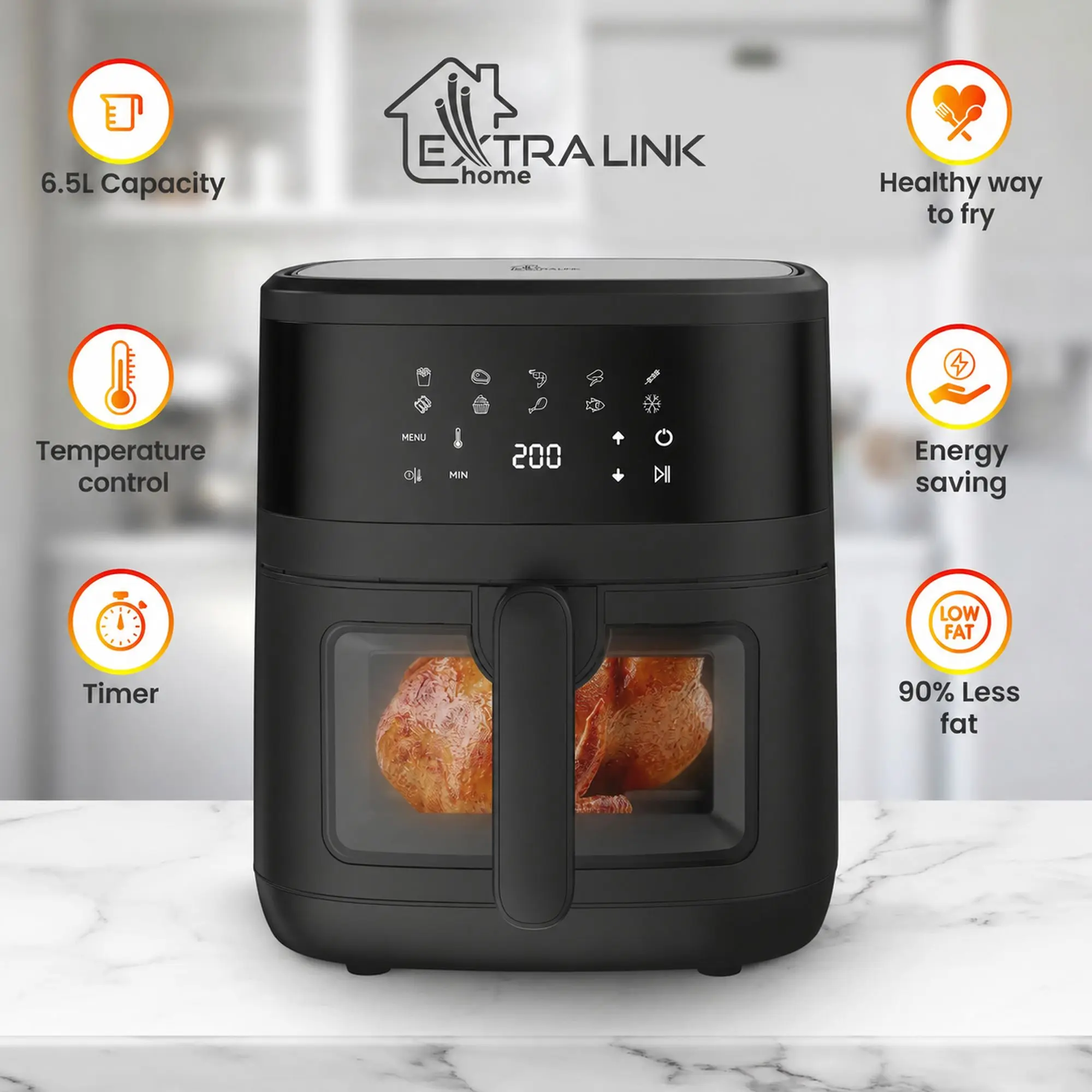EXTRALINK HOME AIR FRYER 6.5L EU SJ-650B