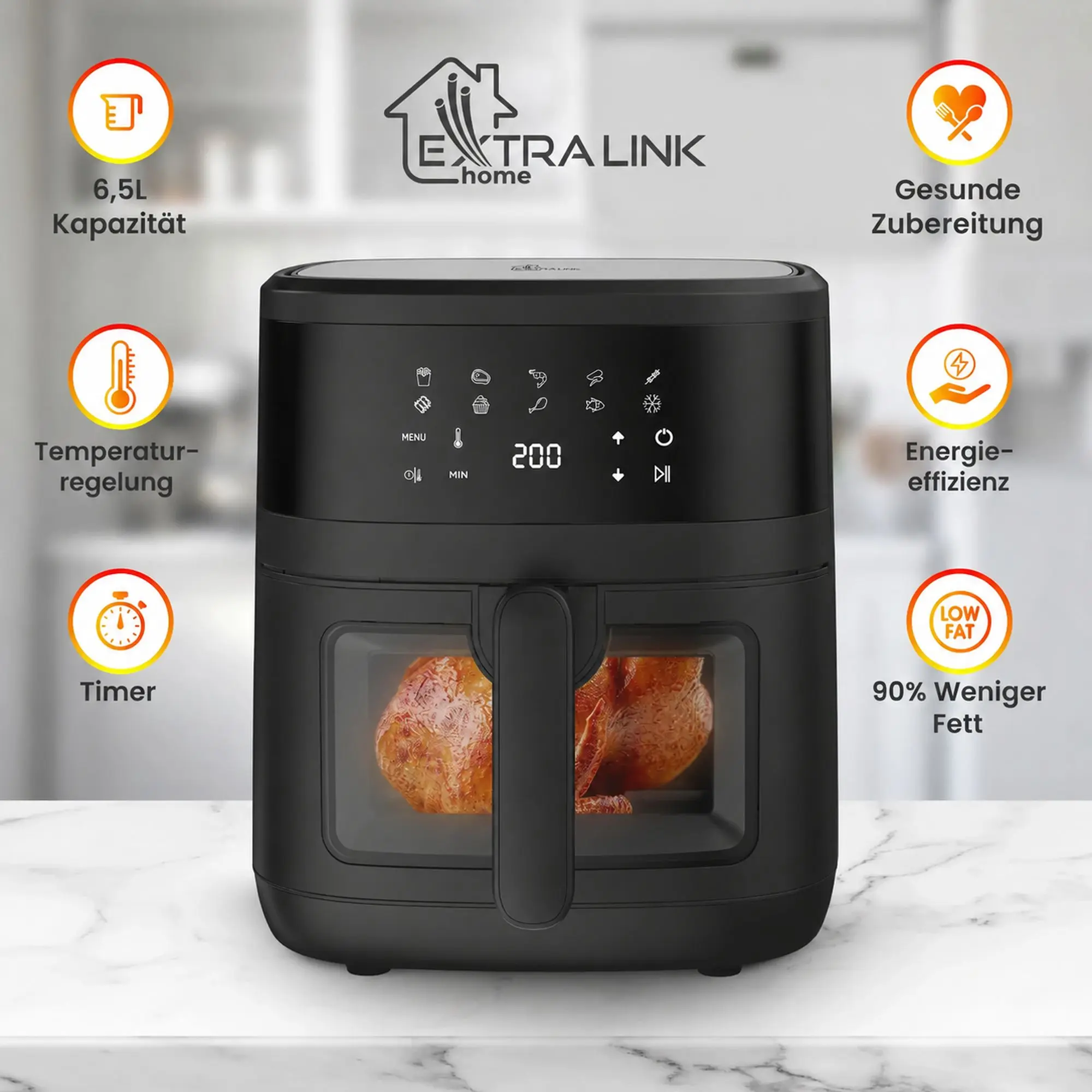EXTRALINK HOME AIR FRYER 6.5L EU SJ-650B