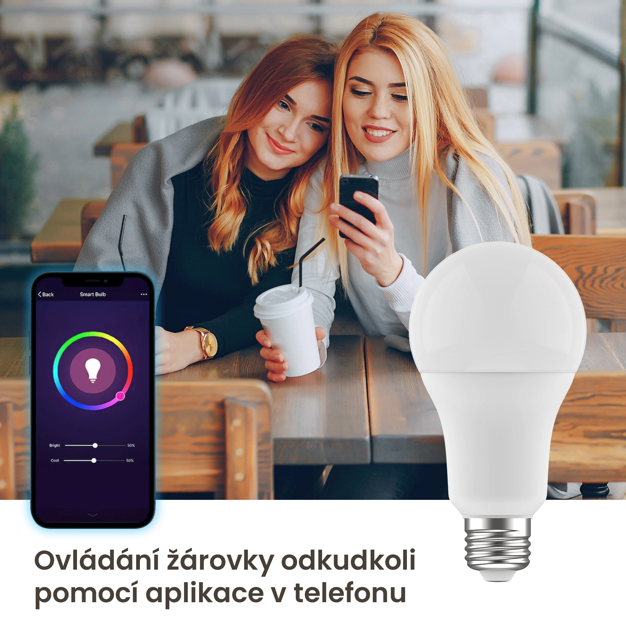 EXTRALINK SMARTLIFE LED ŽÁROVKA E27 A70 2700-6500K WIFI 220-240V