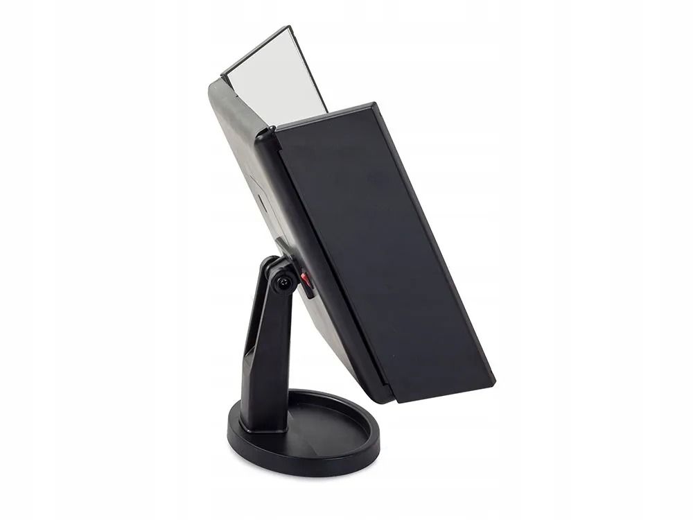 EXTRALINK LUSTERKO DO MAKIJAŻU Z POWIĘKSZENIEM CZARNE ROZKŁADANE PODŚWIETLANE Z PODSTAWKĄ - 15473