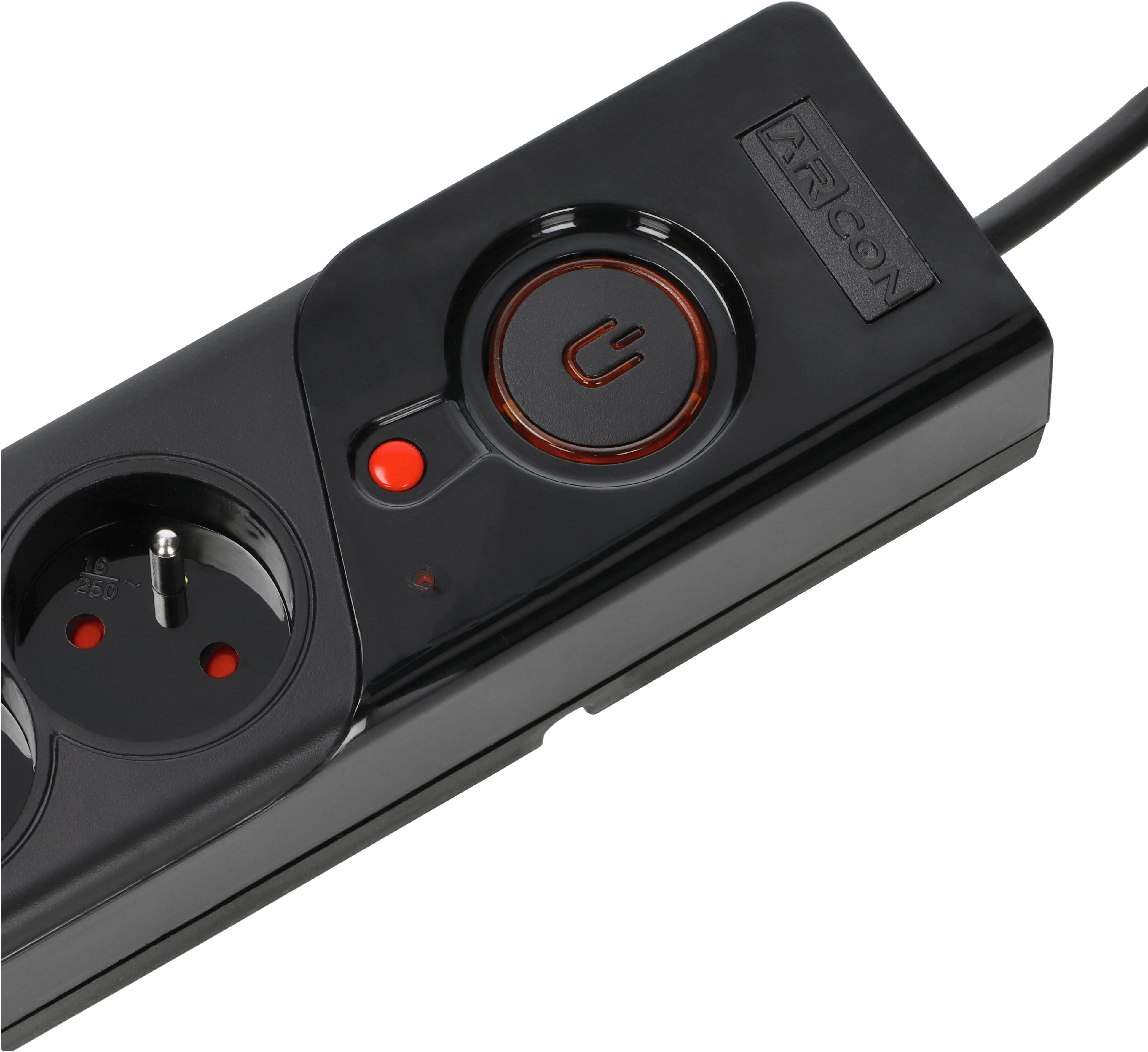 REGLETA PROTECTORA ARCON Z5 5X TOMAS, CABLE 5M, NEGRO