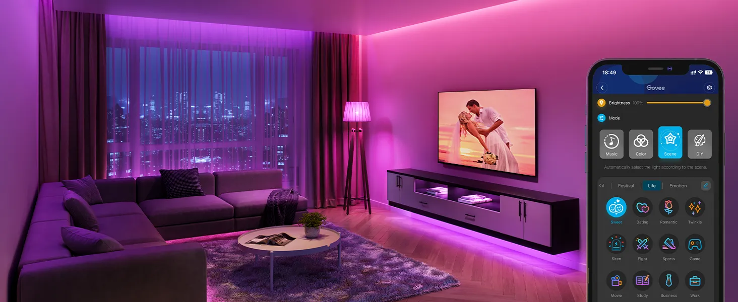 GOVEE H6110 RGB LED STRIP LIGHTS - 2*5M