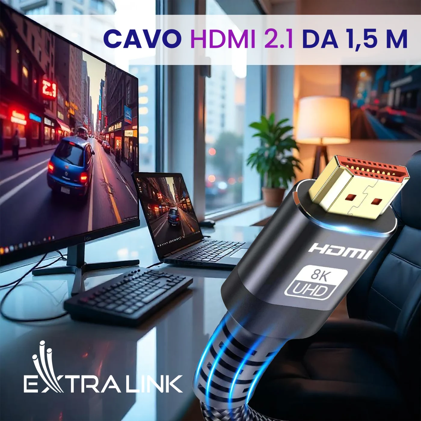 CAVO HDMI EXTRALINK 2.1 8K HDR 1,5 M