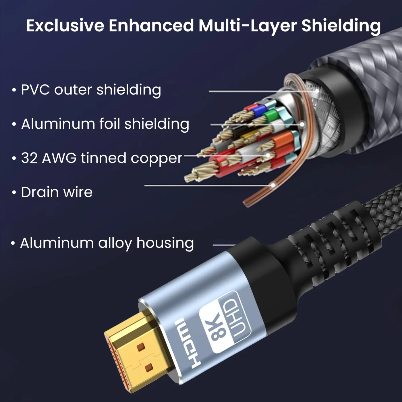 EXTRALINK HDMI CABLE 2.1 8K HDR 3M