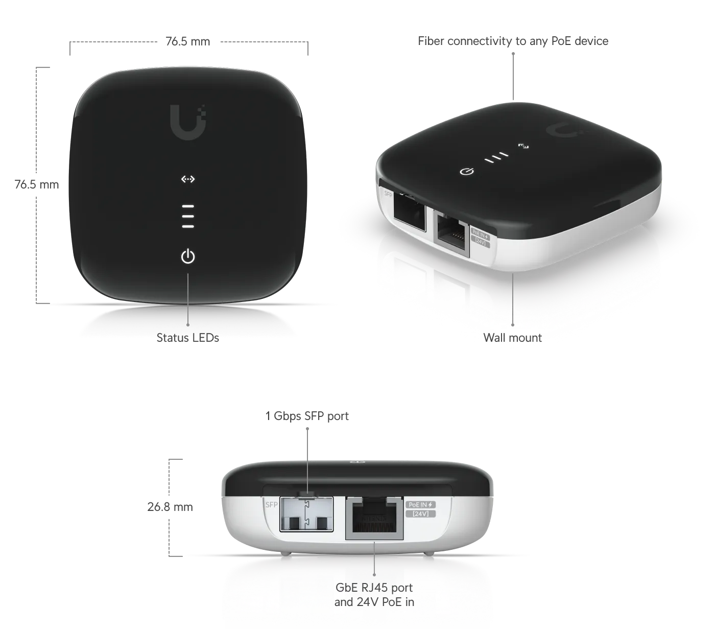 UBIQUITI UACC-AE АКТИВНЫЙ МЕДИАМОДУЛЬ ETHERNET ОПТОВОЛОКНО - МЕДЬ