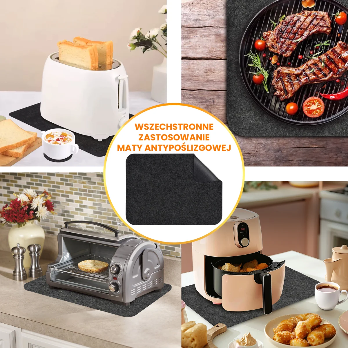 EXTRALINK HOME PROTECTIVE AIR FRYER MAT 44X30 CM