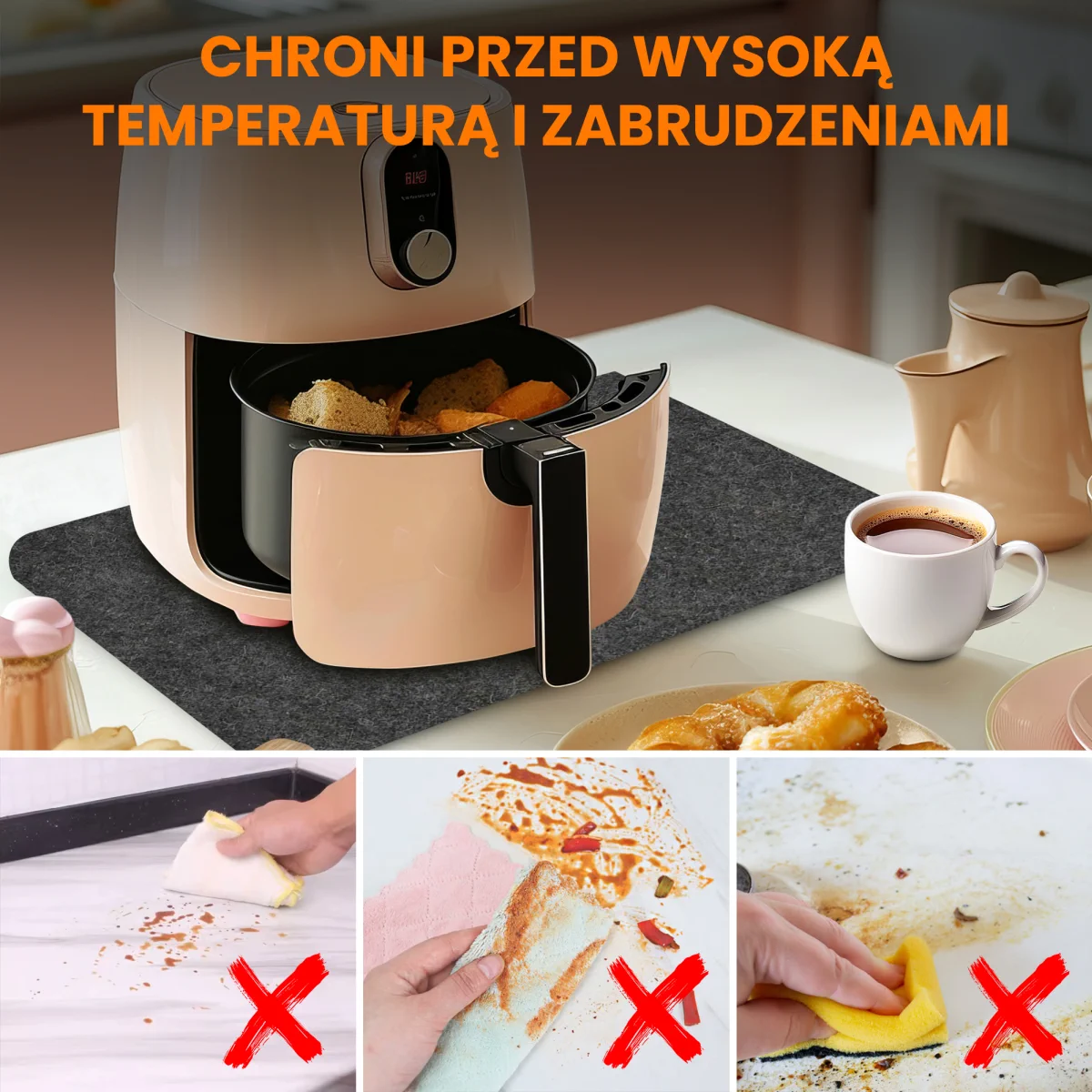 EXTRALINK HOME PROTECTIVE AIR FRYER MAT 44X30 CM