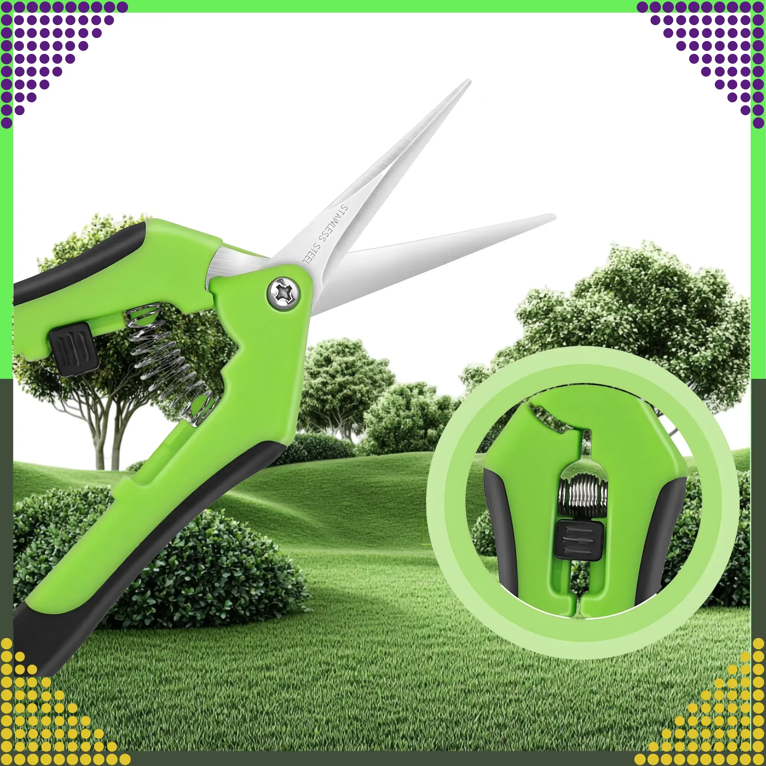 ЧЕРНЫЙ ЛЕС ПРЯМОЙ СЕКАТОР ОСТРЫЙ ДЛЯ РАСТЕНИЙ САДОВЫЕ НОЖНИЦЫ ПРУЖИННЫЙ МЕХАНИЗМ - 956