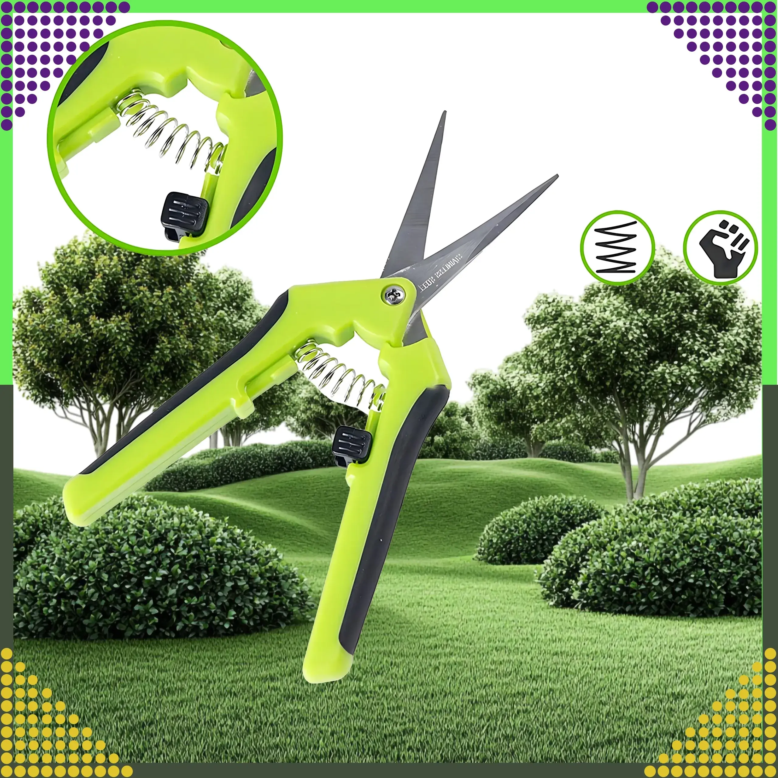 ЧЕРНЫЙ ЛЕС ПРЯМОЙ СЕКАТОР ОСТРЫЙ ДЛЯ РАСТЕНИЙ САДОВЫЕ НОЖНИЦЫ ПРУЖИННЫЙ МЕХАНИЗМ - 956