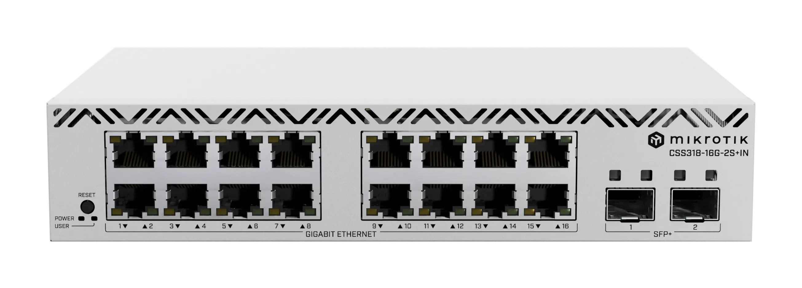 MIKROTIK CSS318-16G-2S V GIGABITOVÉM ETHERNETOVÉM PŘEPÍNAČI, 16X GBE, 2X SFP