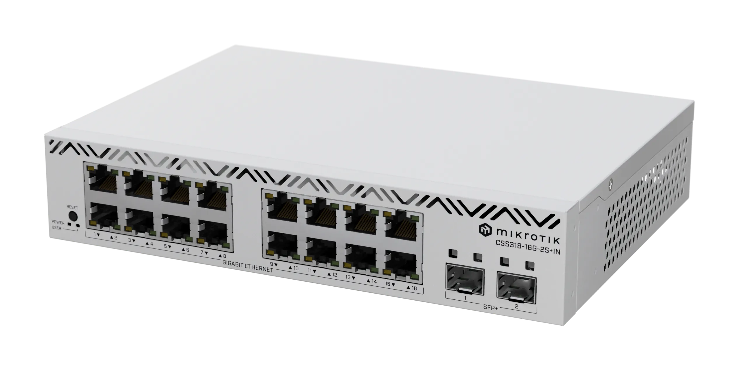 MIKROTIK CSS318-16G-2S V GIGABITOVÉM ETHERNETOVÉM PŘEPÍNAČI, 16X GBE, 2X SFP