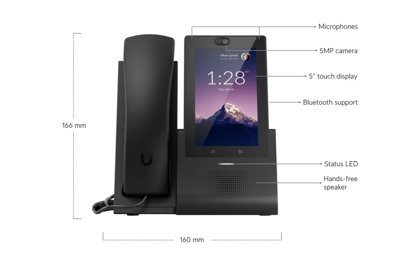 UBIQUITI UTP-TOUCH-U SMARTPHONE DE SOBREMESA DESBLOQUEADO, BLUETOOTH, POE IN