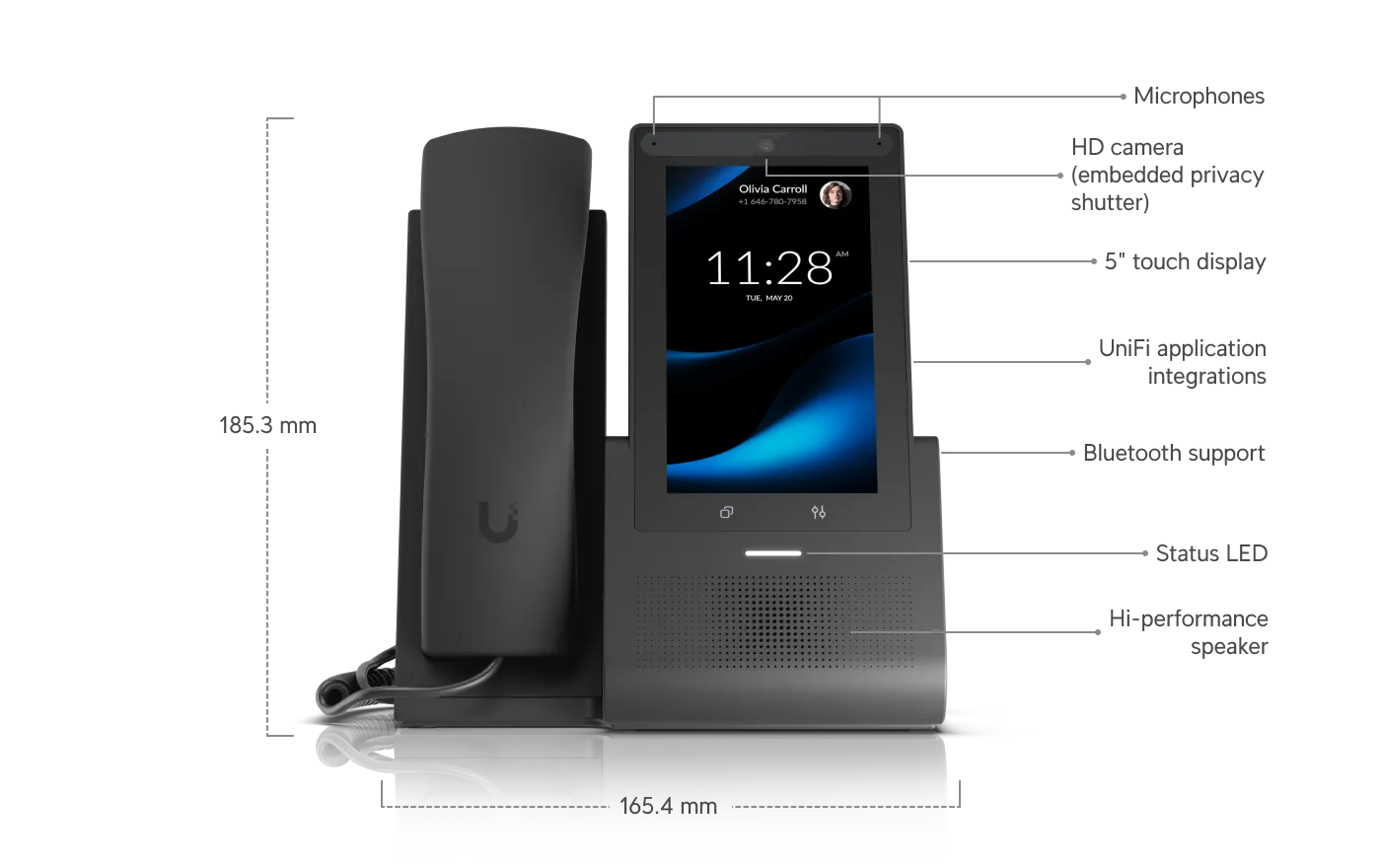 UBIQUITI UTP-G3-TOUCH-PRO DESKTOP SMARTPHONE FOR UNIFI TALK, BLUETOOTH, POE